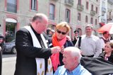 2011 Lourdes Pilgrimage - Archbishop Dolan with Malades (91/267)